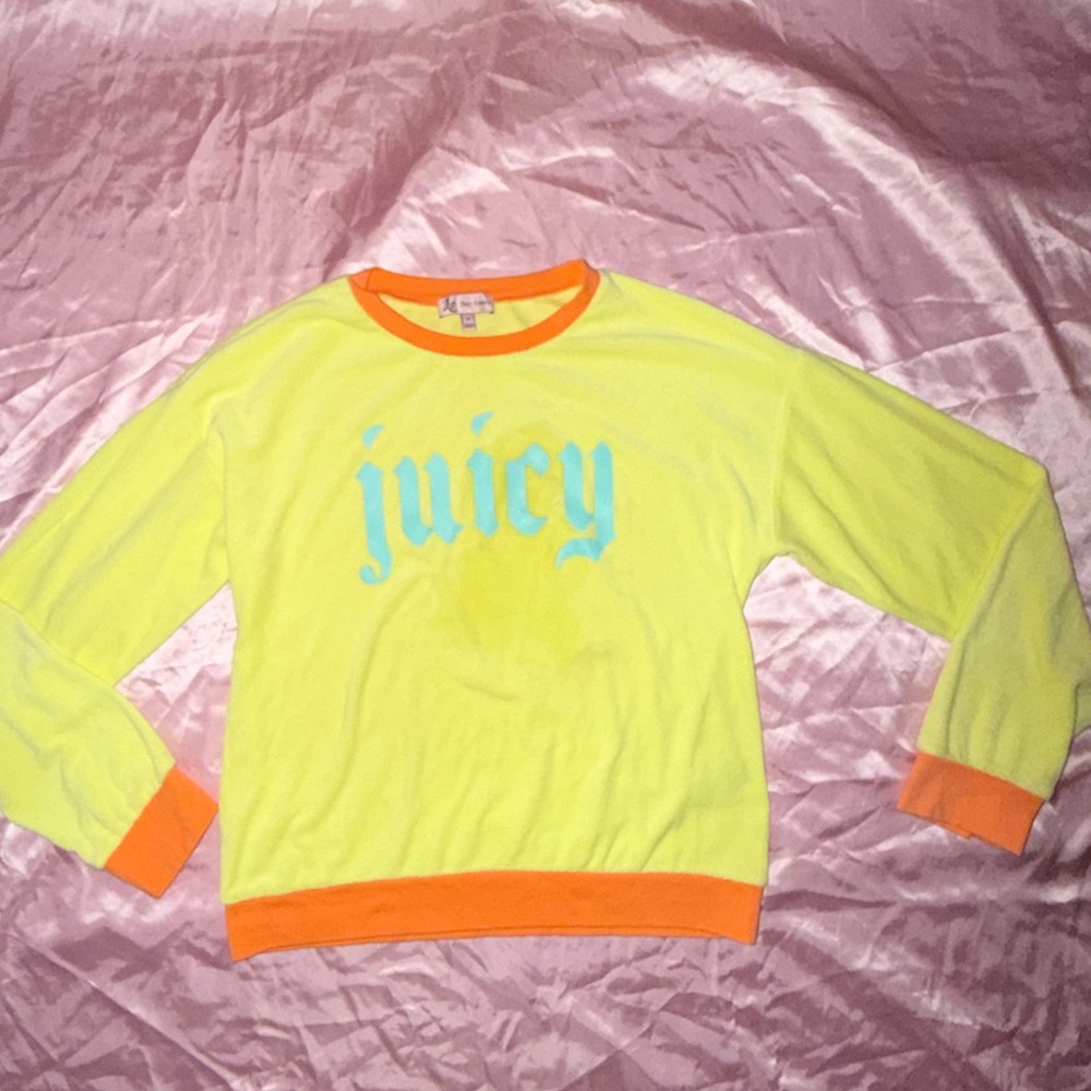 Juicy Couture Terry cloth Vibrant Yellow Sweatshirt